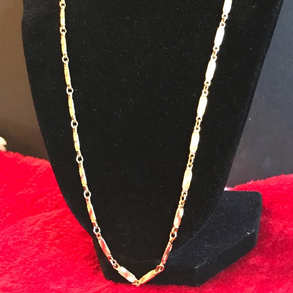 Vintage 80s Gold Plated Necklace Chain - Picture 11 of 16